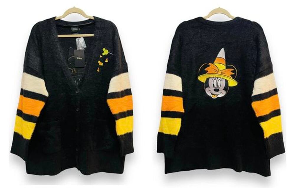 Torrid 2 (2X 18/20) Disney Minnie Mouse Candy Corn Witch Halloween Cardigan New